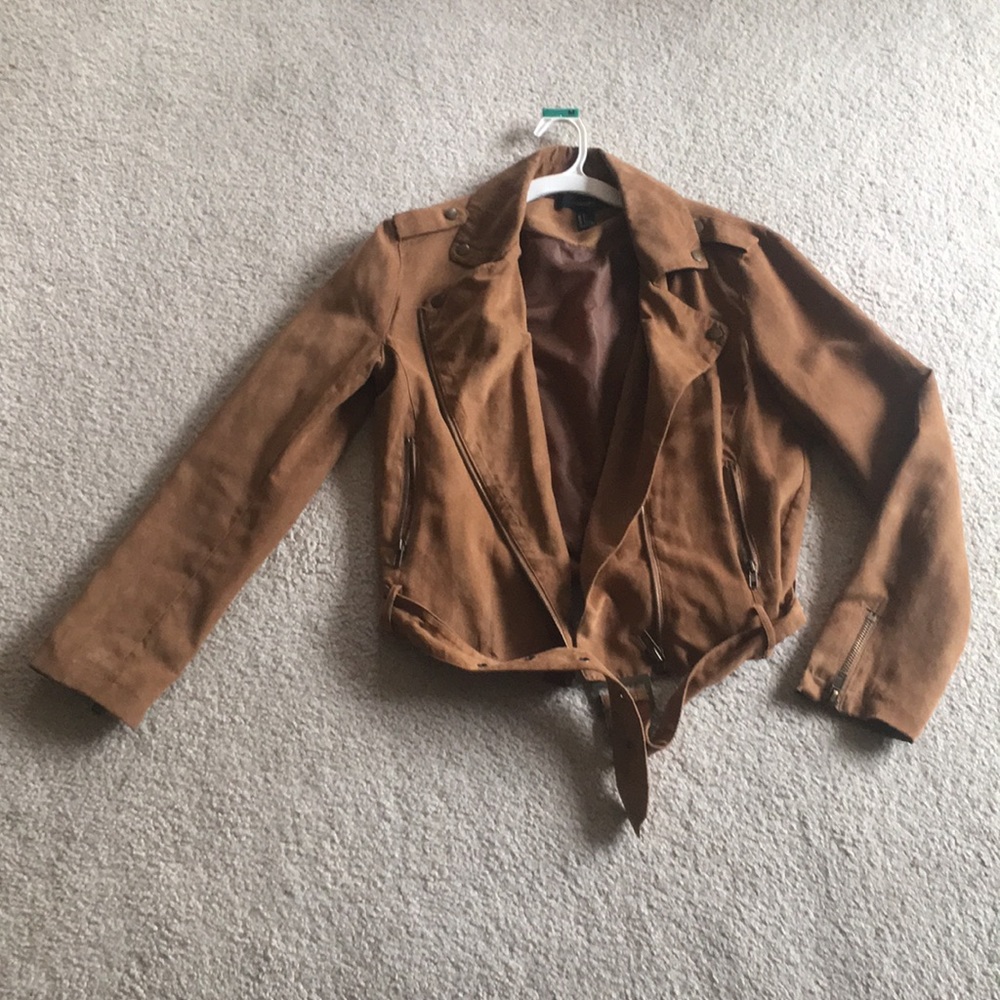 Brown swade moto jacket